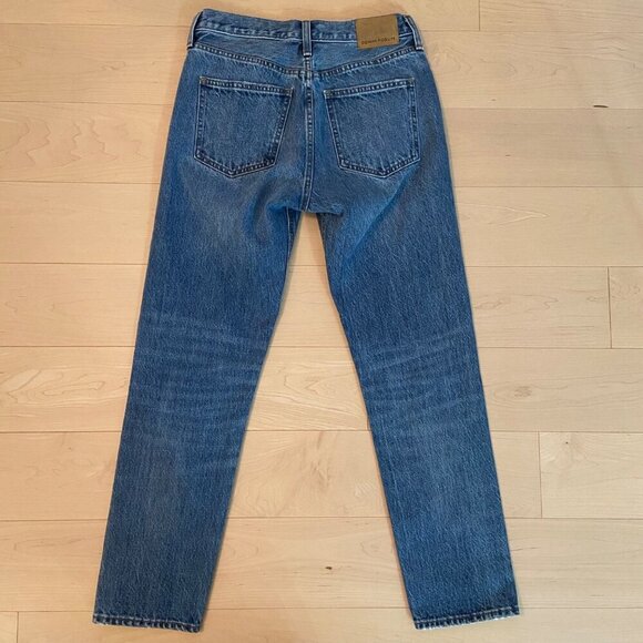 Denim Forum "The Ex Boyfriend" Jeans Size 26 high-rise Straight Leg Light W - Picture 2 of 14
